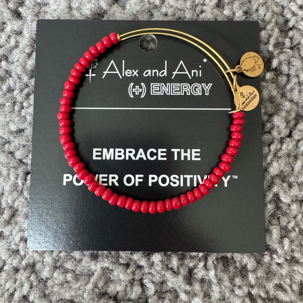 Alex and Ani Red and Gold Energy Bracelet